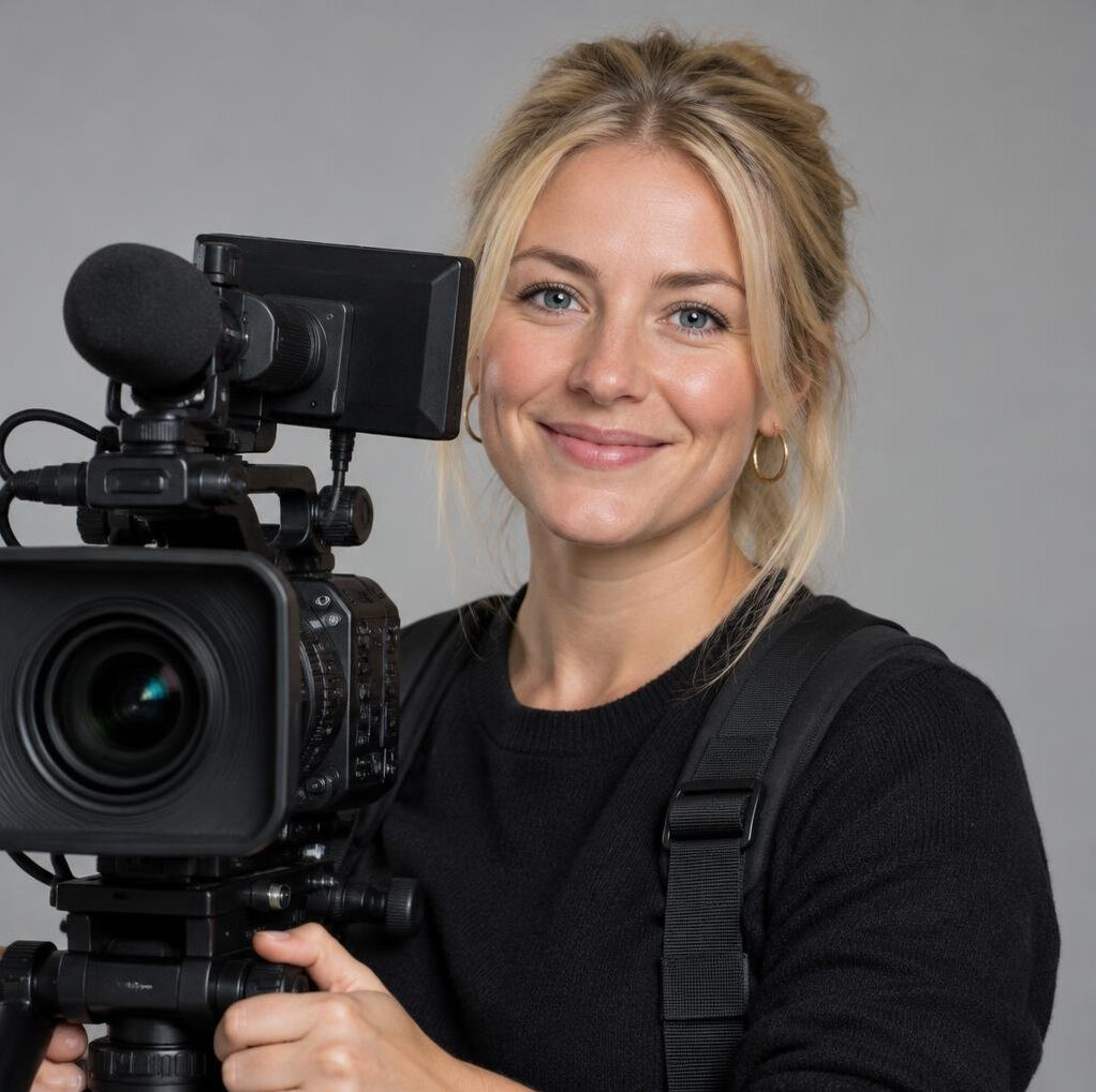 Portrait of a smiling woman with blonde hair